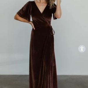 Baltic Born Velvet Purple Wrap Dress